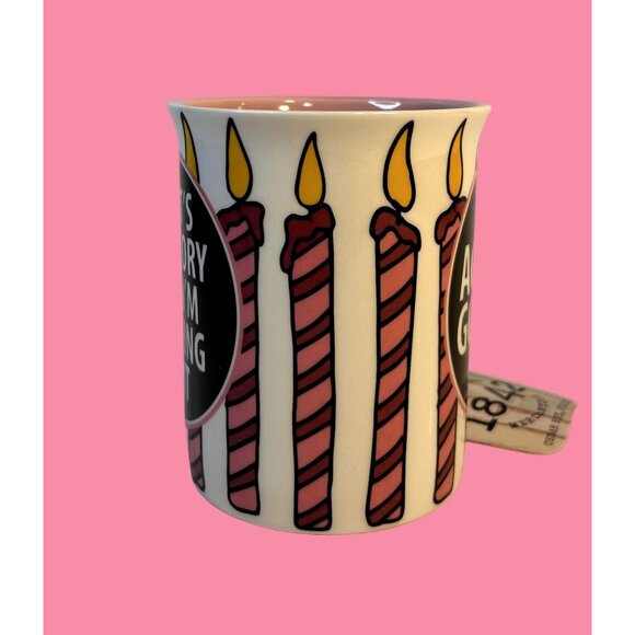 NWT Lorrie Veasey Our Name Is Mud AGELESS GODDESS Pink & White Coffee Mug 16 oz - Picture 2 of 8